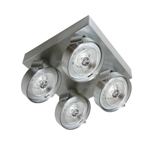 opbouwspot DUTCHESS 4-lichts vierkant aluminium Artdelight