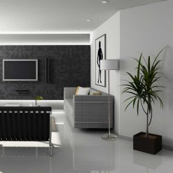 sfeerfoto vloerlamp TONDO mat staal Artdelight