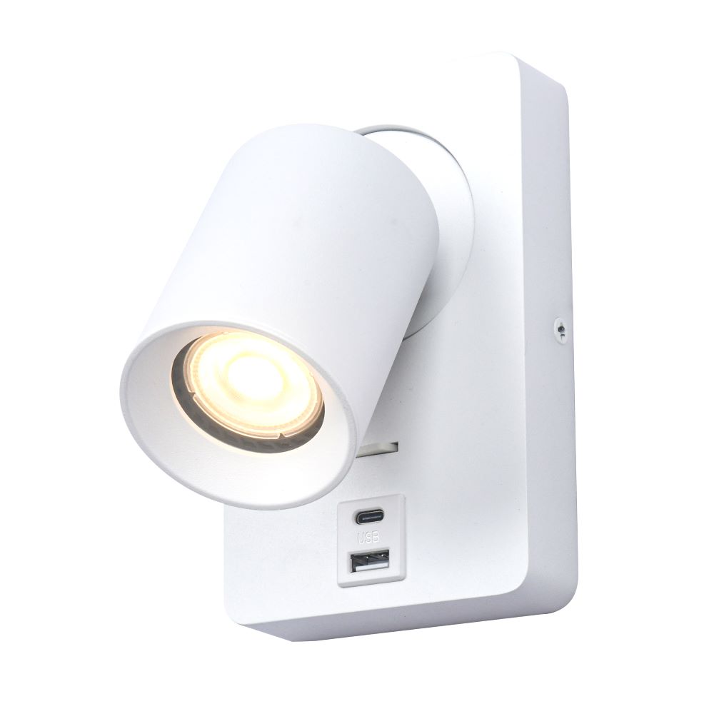 wandlamp MEGANO USB wit Artdelight