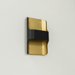 wandlamp DALLAS zwart/mat goud Artdelight
